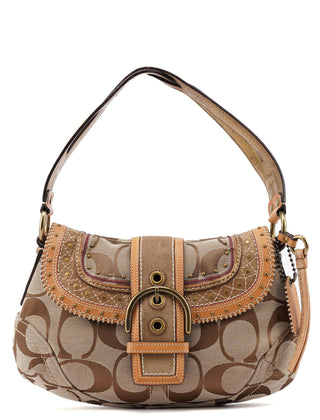 Coach Beige Signature C Soho Shoulder Bag