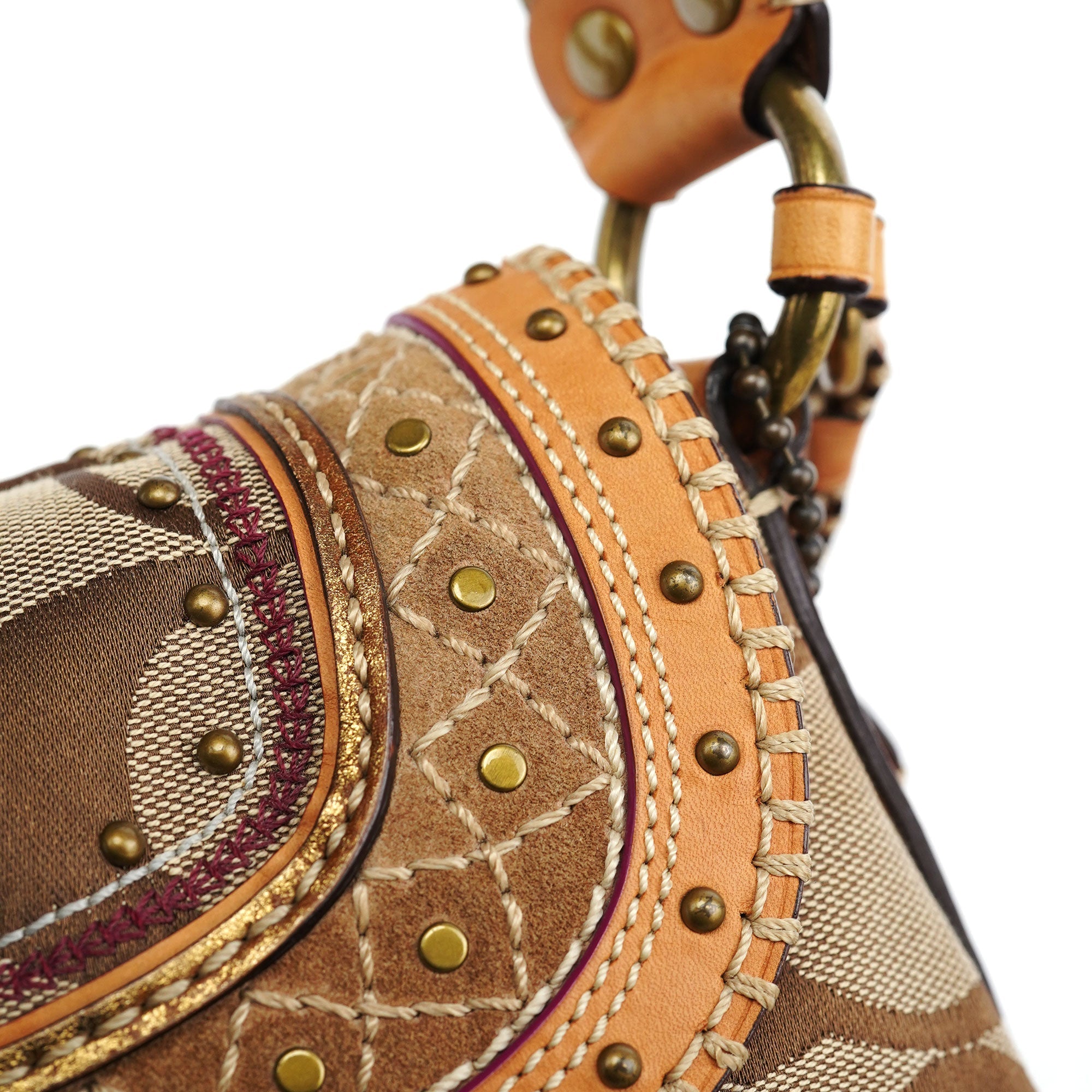 Coach Sac porté épaule Signature C Soho en toile Signature beige