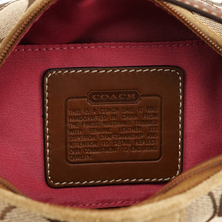 Coach Beige Signature Canvas Mini Hobo bag