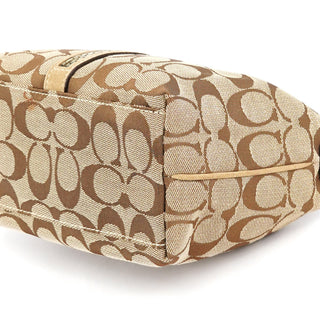 Coach Beige Signature Canvas Mini Hobo bag