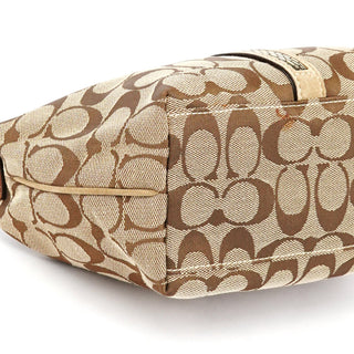 Coach Beige Signature Canvas Mini Hobo bag