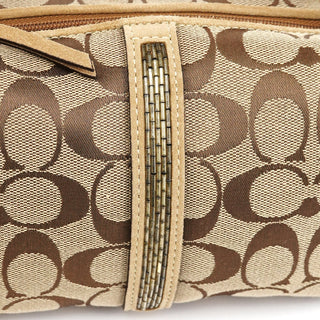 Coach Beige Signature Canvas Mini Hobo bag