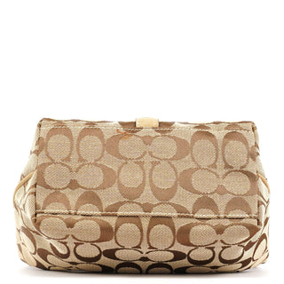 Coach Beige Signature Canvas Mini Hobo bag