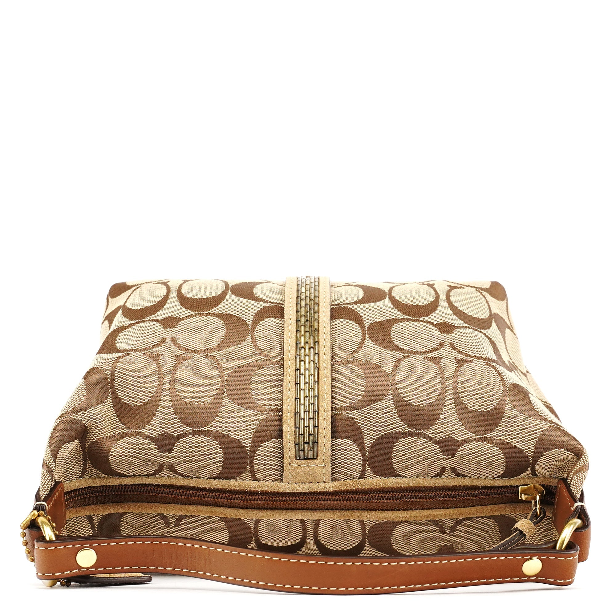 Coach Mini sac hobo en toile Signature beige