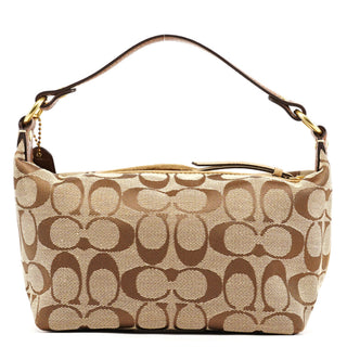 Coach Beige Signature Canvas Mini Hobo bag