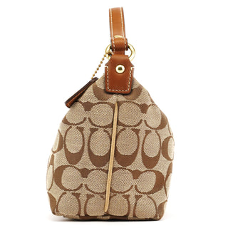 Coach Beige Signature Canvas Mini Hobo bag
