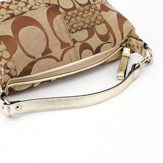 Coach Beige Signature Patchwork Hobo Bag