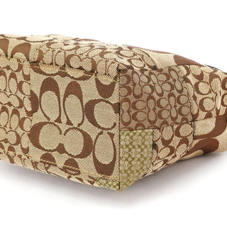 Coach Beige Signature Patchwork Hobo Bag