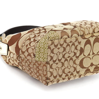 Coach Beige Signature Patchwork Hobo Bag