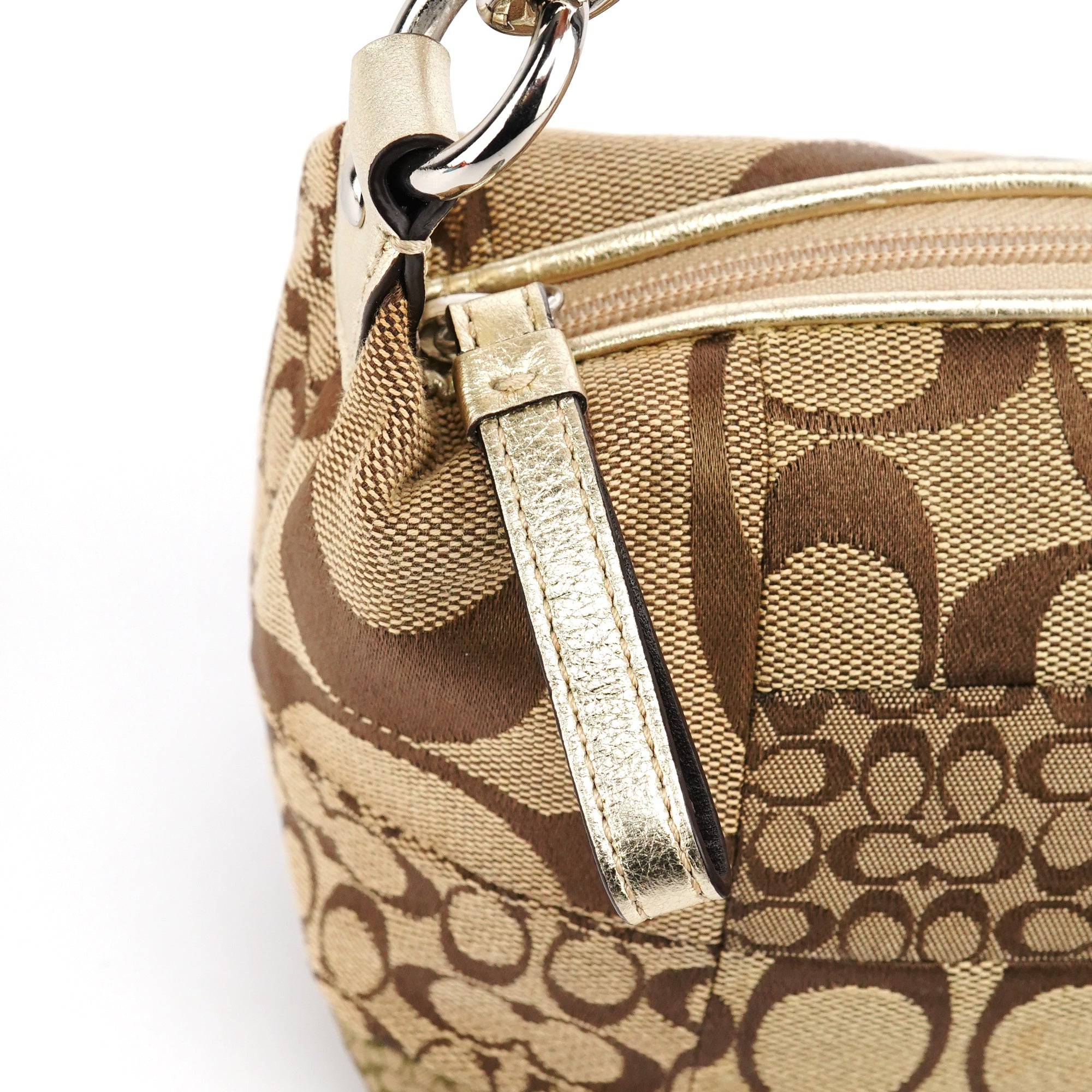 Coach Borsa hobo in tela Signature patchwork beige