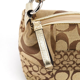 Coach Beige Signature Patchwork Hobo Bag