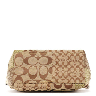 Coach Beige Signature Patchwork Hobo Bag