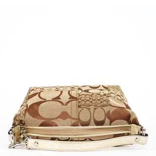 Coach Beige Signature Patchwork Hobo Bag