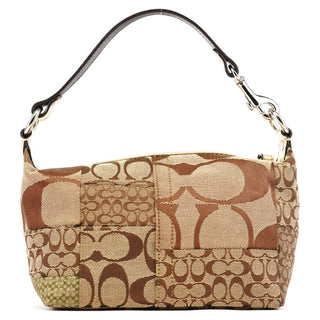 Coach Beige Signature Patchwork Hobo Bag