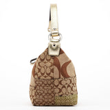 Coach Borsa hobo in tela Signature patchwork beige