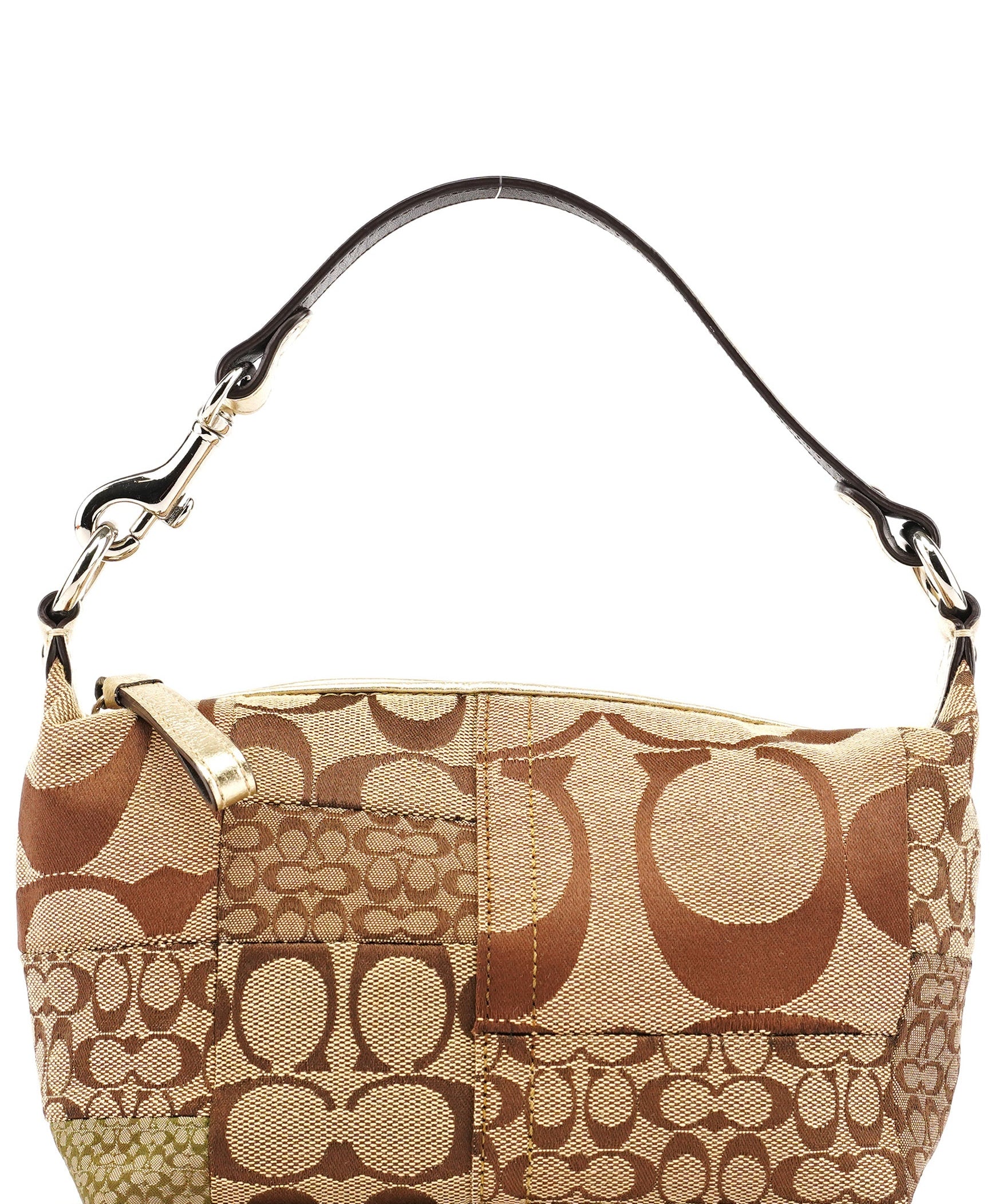 Coach Borsa hobo in tela Signature patchwork beige