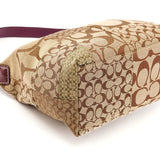 Coach Beige Signature Patchwork Mini Pochette Bag