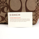 Coach Beige Signature Patchwork Mini Pochette Bag