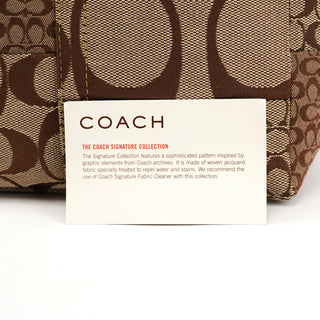 Coach Beige Signature Patchwork Mini Pochette Bag