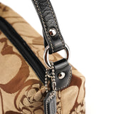 Coach Beige Signature Patchwork Mini Pochette Bag