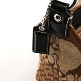 Coach Beige Signature Patchwork Mini Pochette Bag