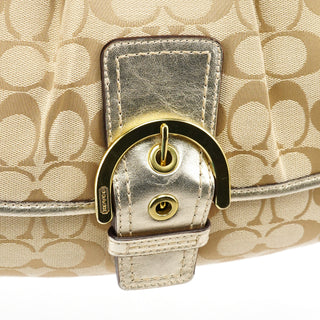Coach Beige Signature Soho Shoulder Bag