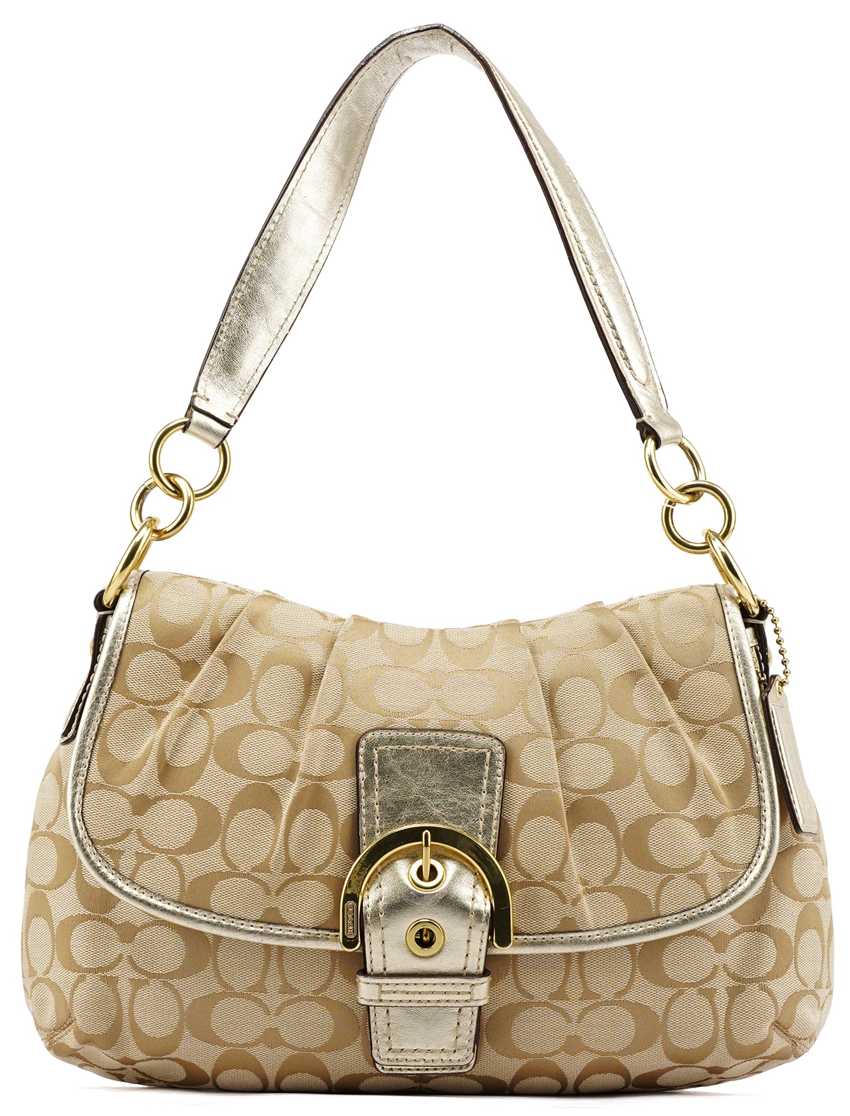 Coach Beige Signature Soho Shoulder Bag – Rediscover Vintage Coach Beige Signature Soho Shoulder Bag – Rediscover Vintage