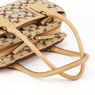 Coach Beige Tan Signature Tote Bag