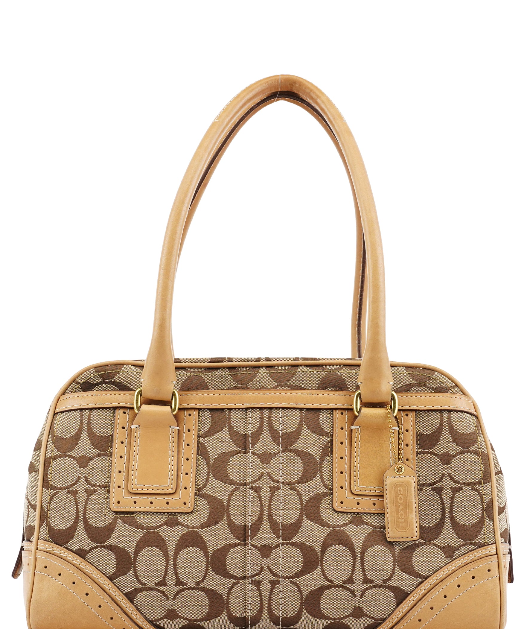 Coach Beige Tan Signature Tote Bag