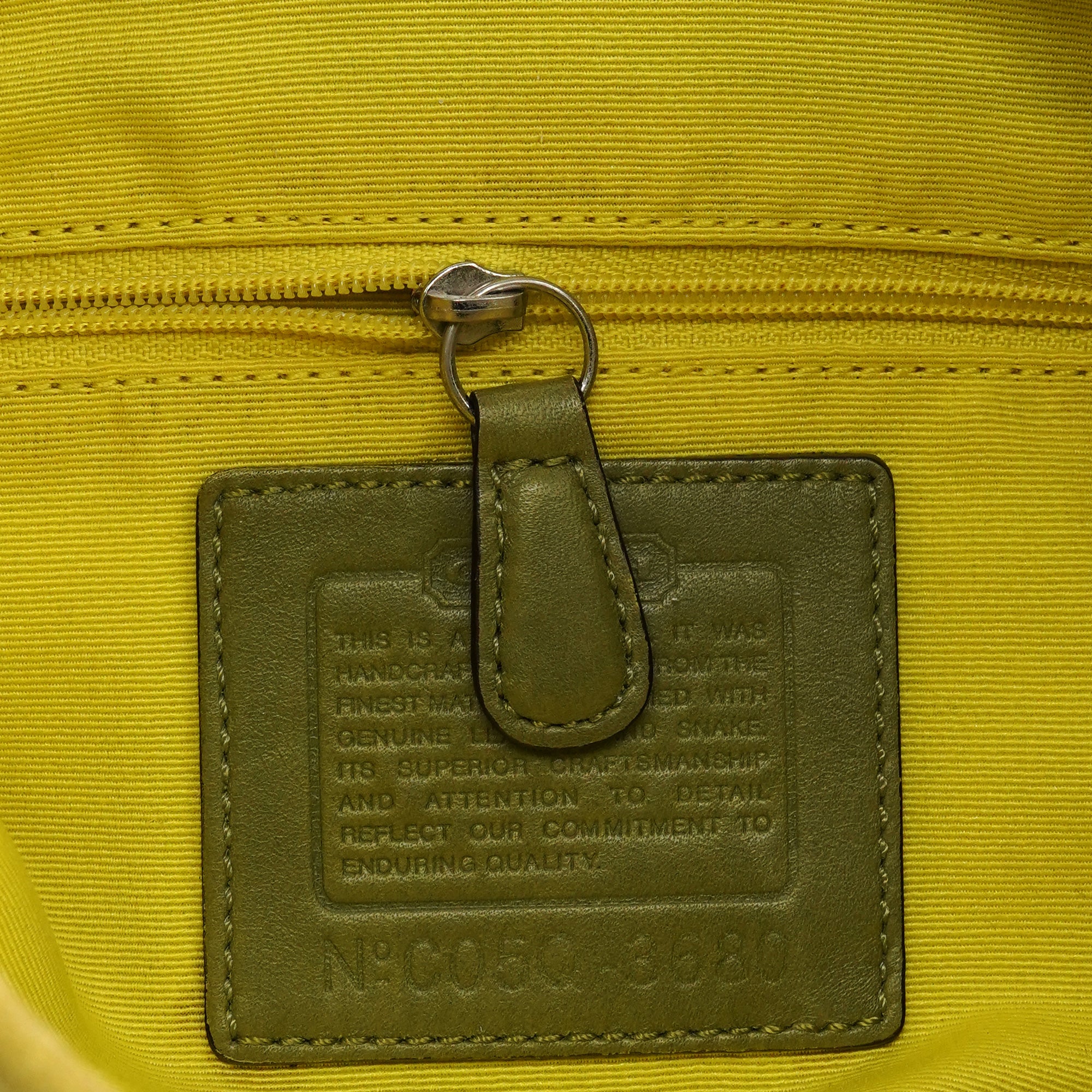 Coach Sac porté épaule Soho Patchwork en toile beige et python jaune
