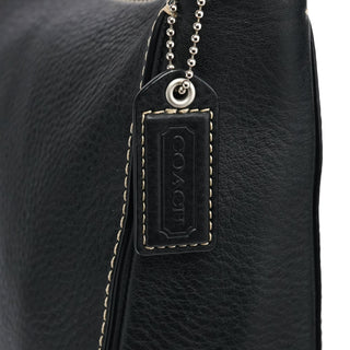 Coach Black Grained Leather Chelsea Shoulder Bag