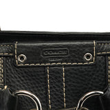 Coach Sac cabas Hamptons en cuir grainé noir