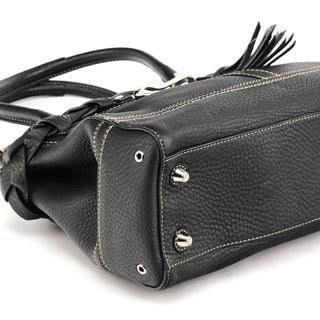 Coach Black Grained Leather Hamptons Tote Bag