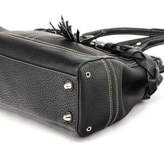 Coach Black Grained Leather Hamptons Tote Bag