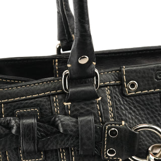 Coach Black Grained Leather Hamptons Tote Bag