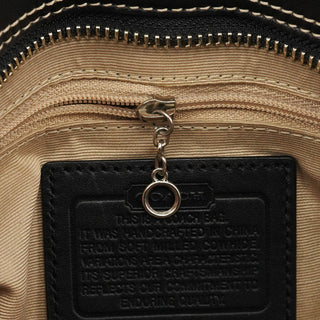 Coach Black Grained Leather Hamptons Tote Bag