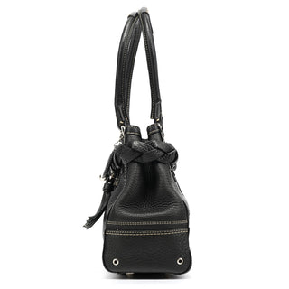 Coach Black Grained Leather Hamptons Tote Bag