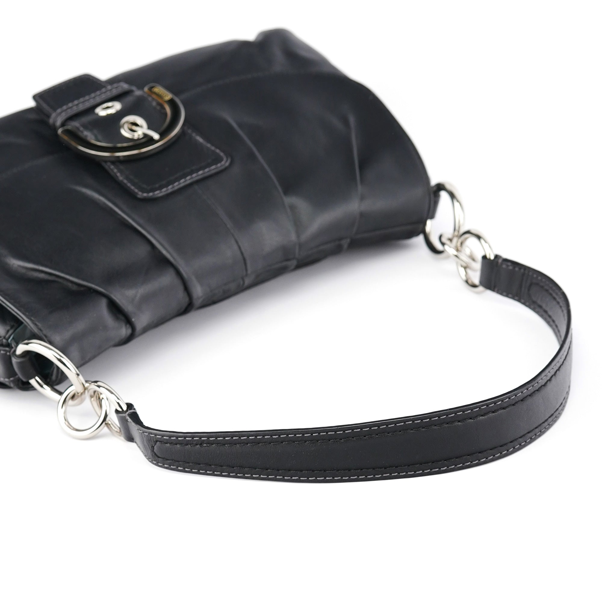 Coach Soho Schultertasche aus schwarzem Leder