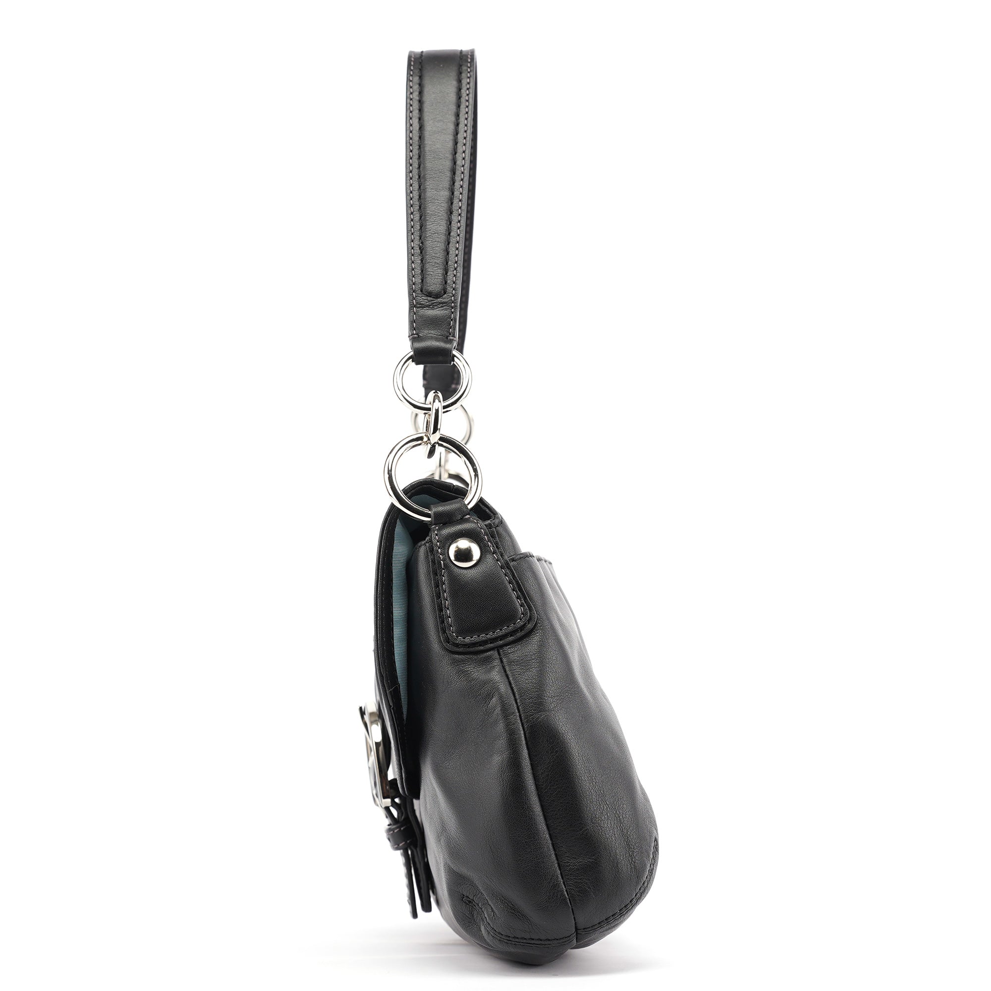 Coach Soho Schultertasche aus schwarzem Leder