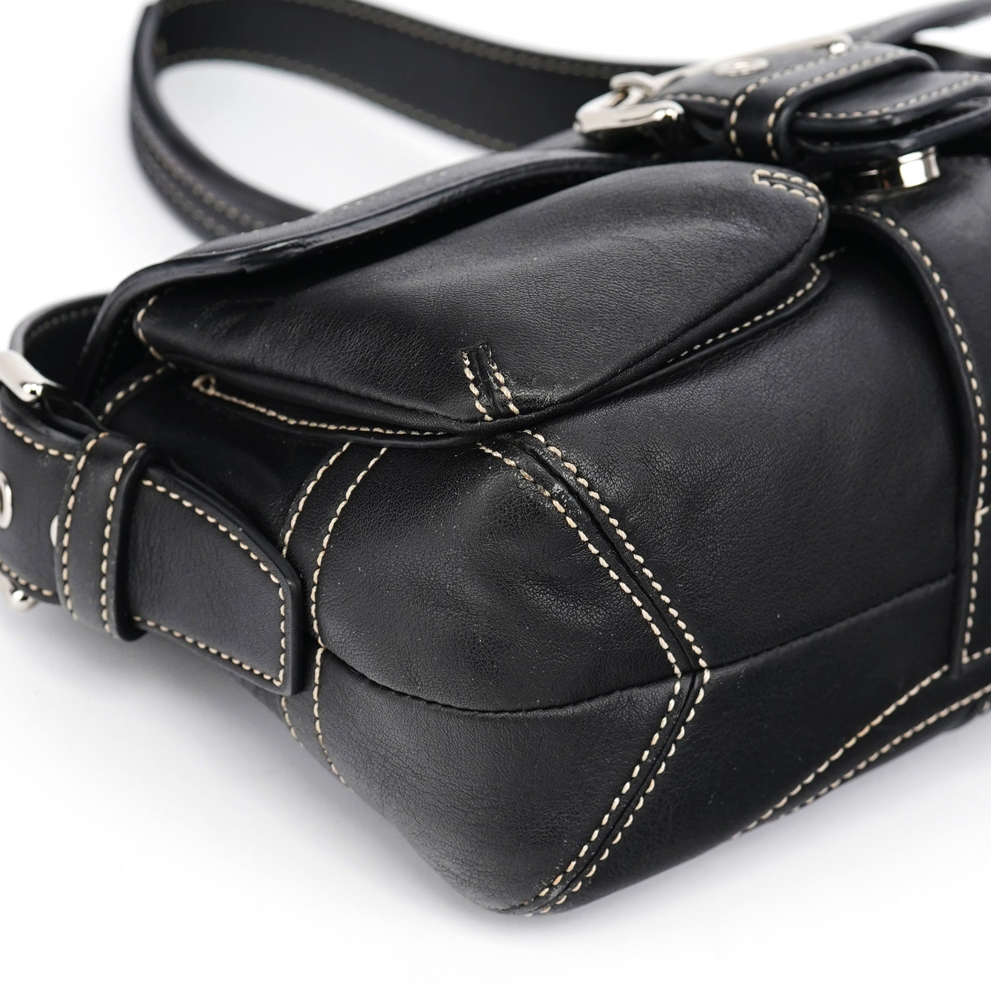 Coach Soho Schultertasche aus schwarzem Leder