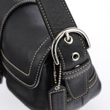 Coach Soho Schultertasche aus schwarzem Leder