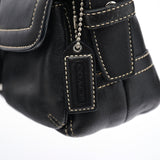 Coach Soho Schultertasche aus schwarzem Leder
