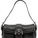 Coach Soho Schultertasche aus schwarzem Leder
