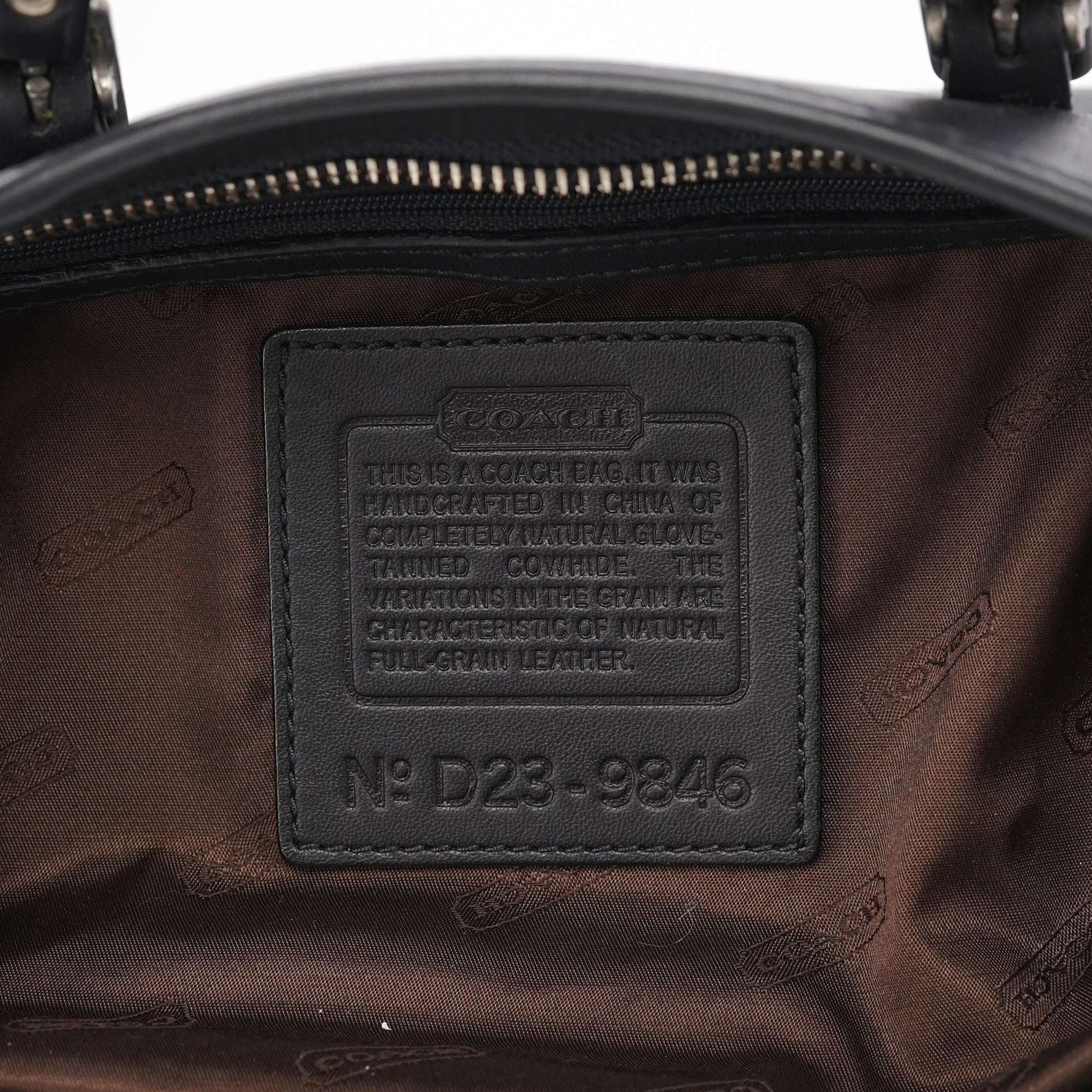 Coach Black Leather Tote Bag