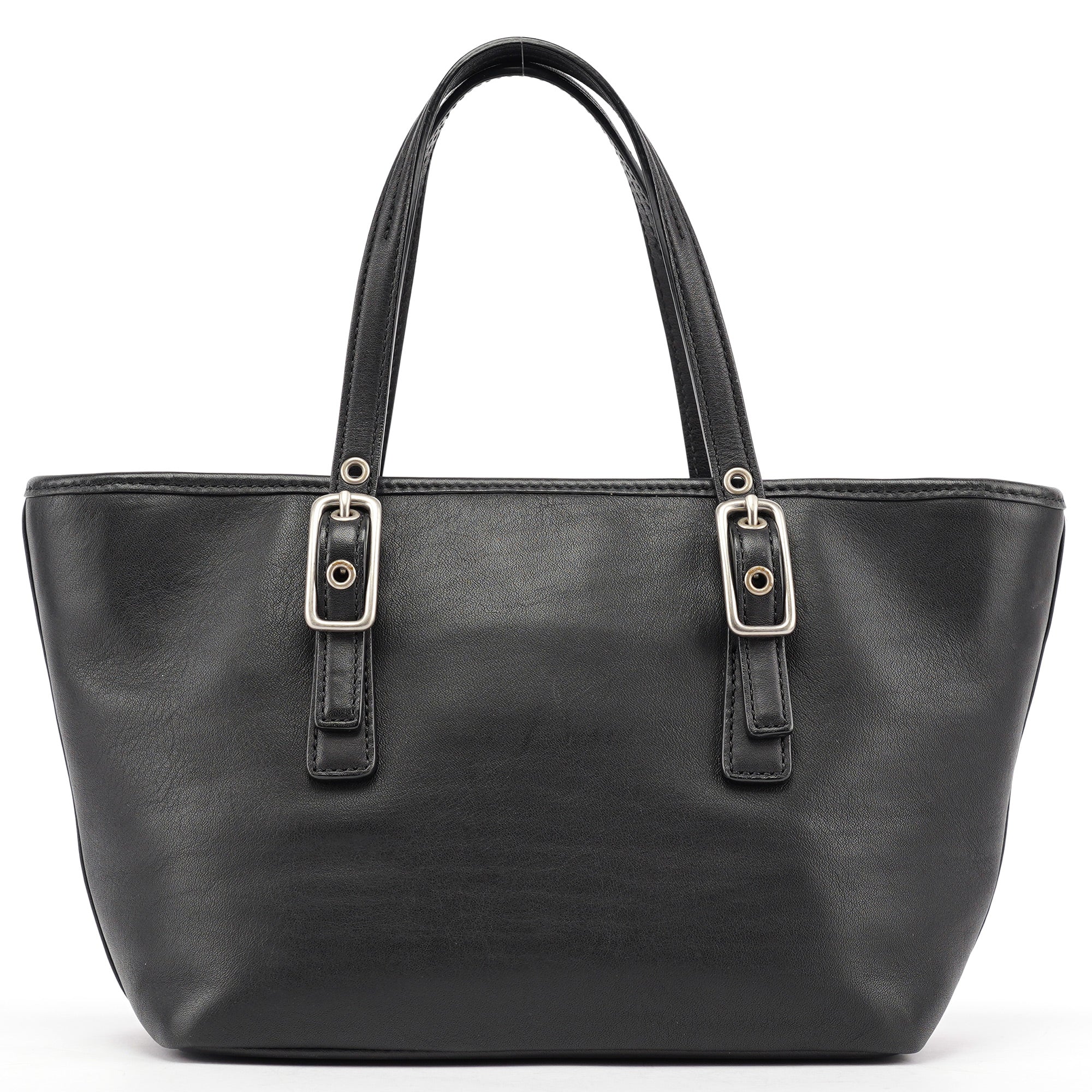 Coach Black Leather Tote Bag