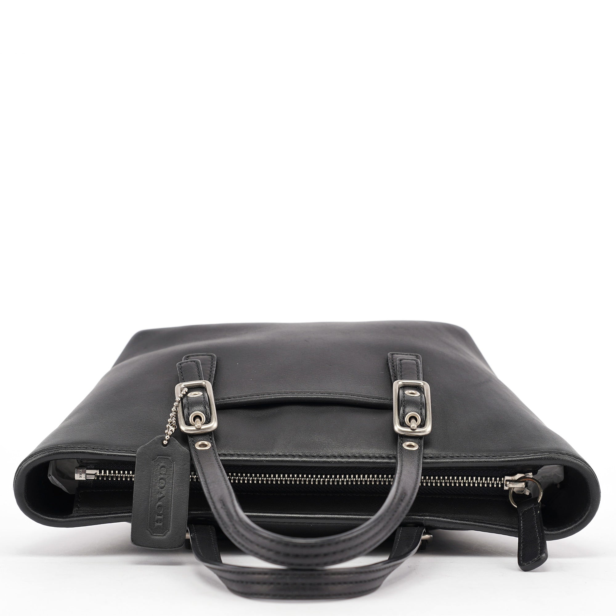 Coach Black Leather Tote Bag