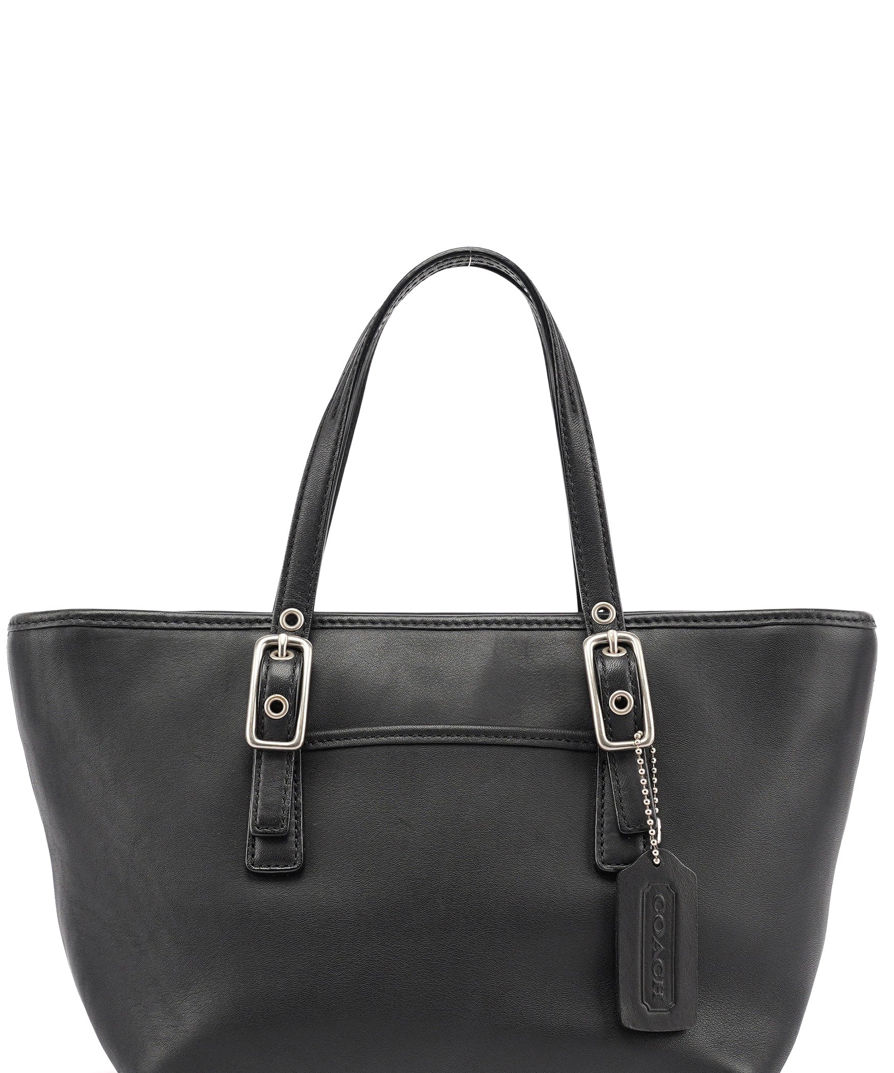 Coach Black Leather Tote Bag
