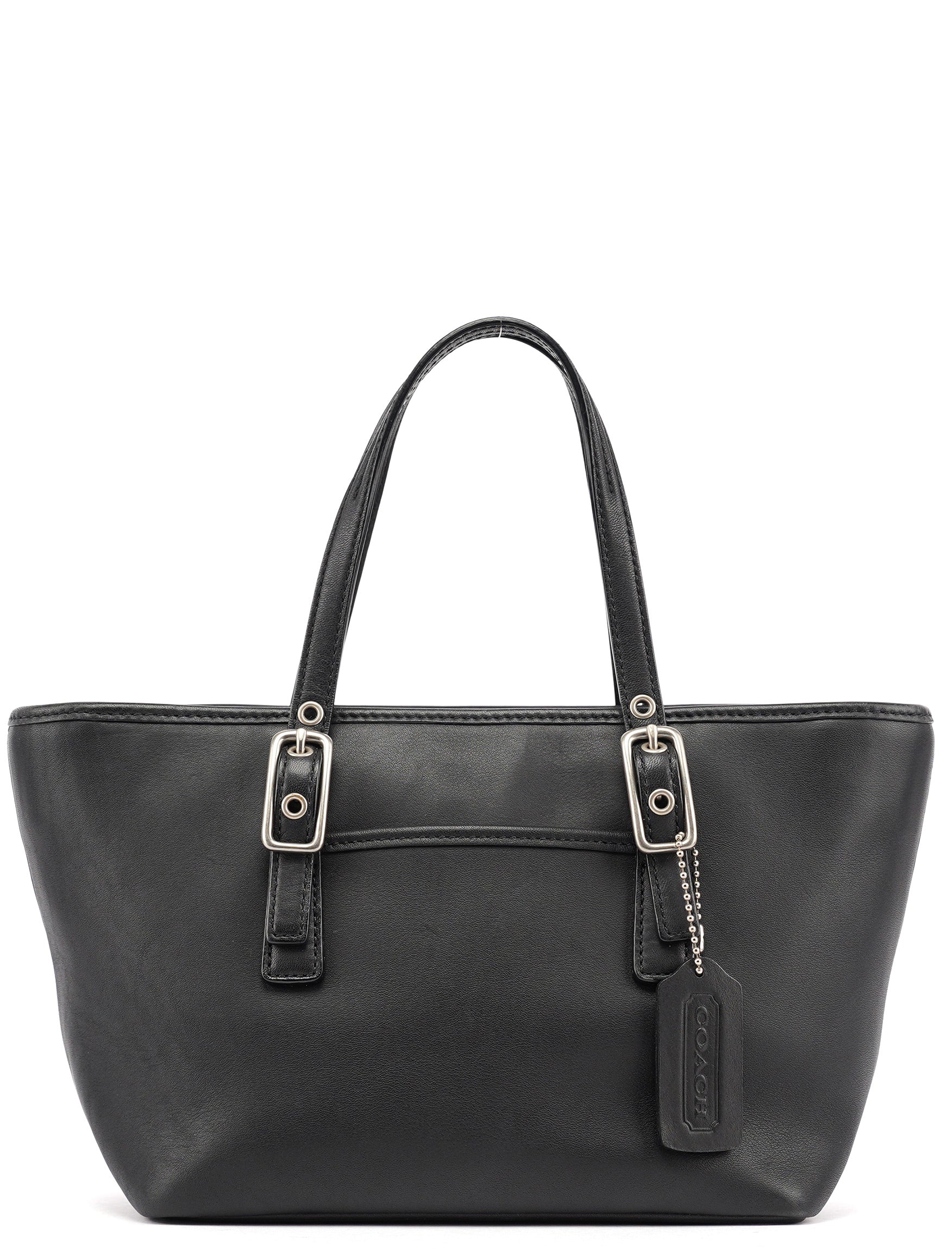 Coach Black Leather Tote Bag