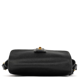 Coach Black Leather Turnlock Crossbody Bag