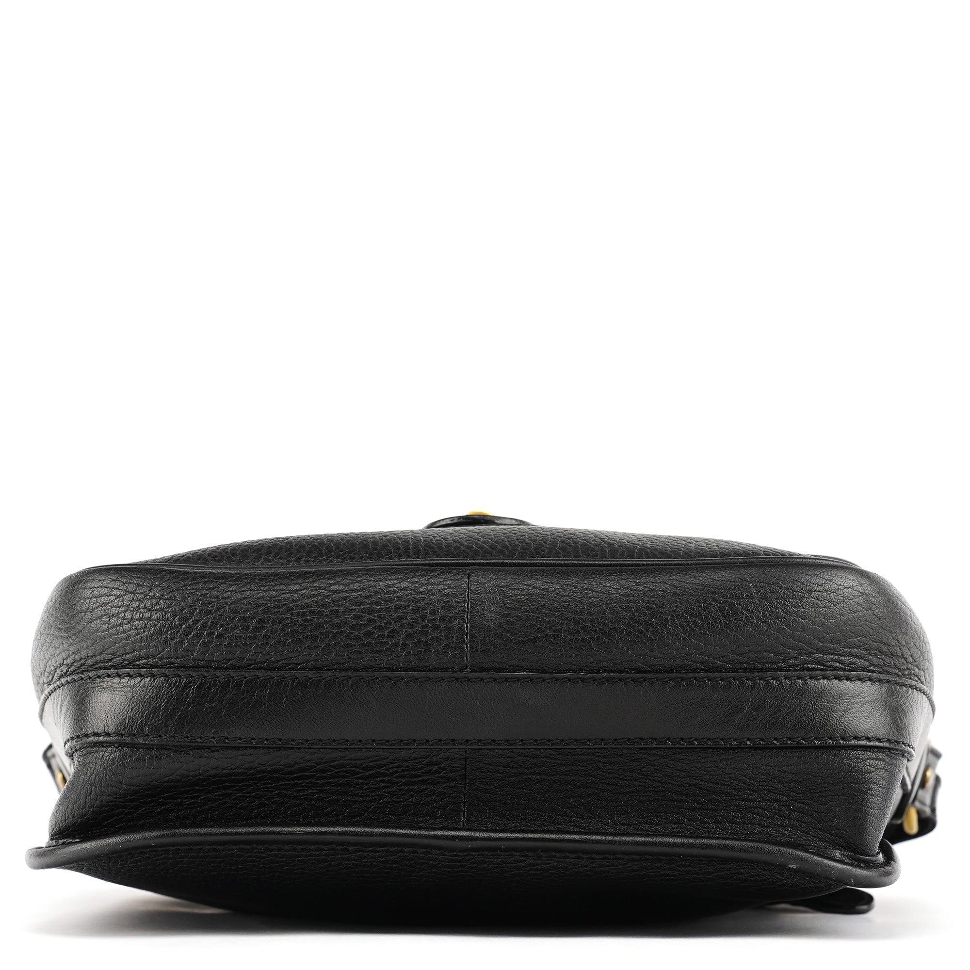 Coach Black Leather Turnlock Crossbody Bag
